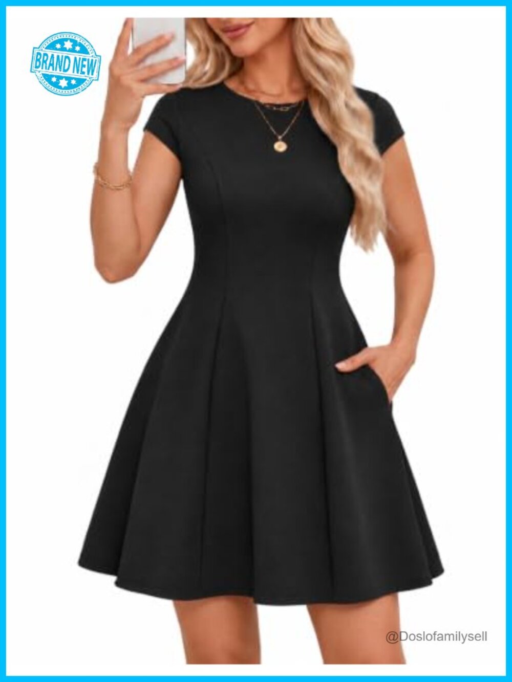 A-Line Short Formal Cocktail Dress Cap Sleeve Fit Flare
